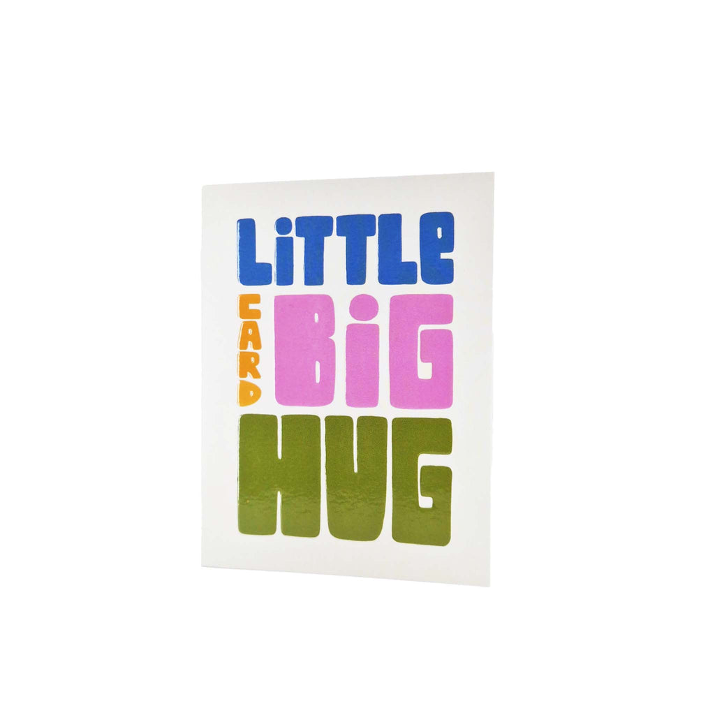 Little Card Big Hug embossed mini card