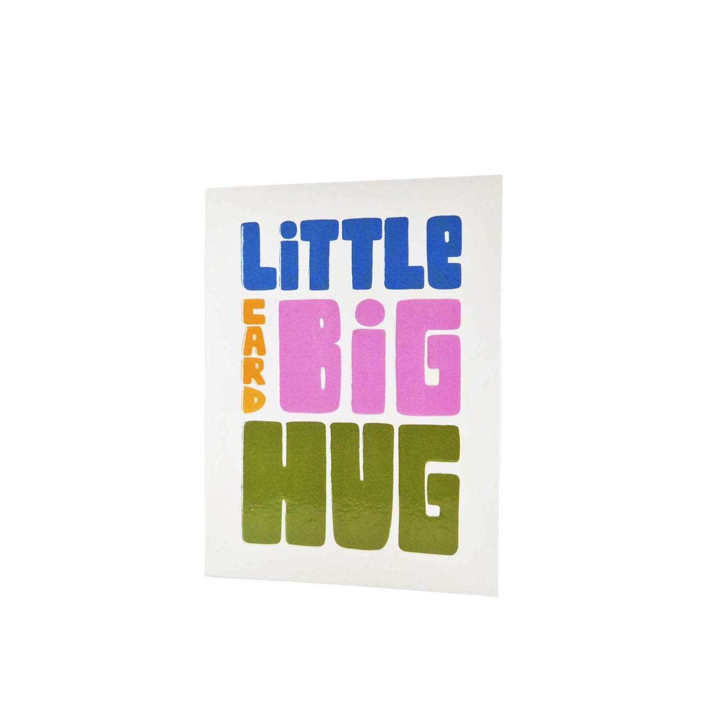 Little Card Big Hug embossed mini card