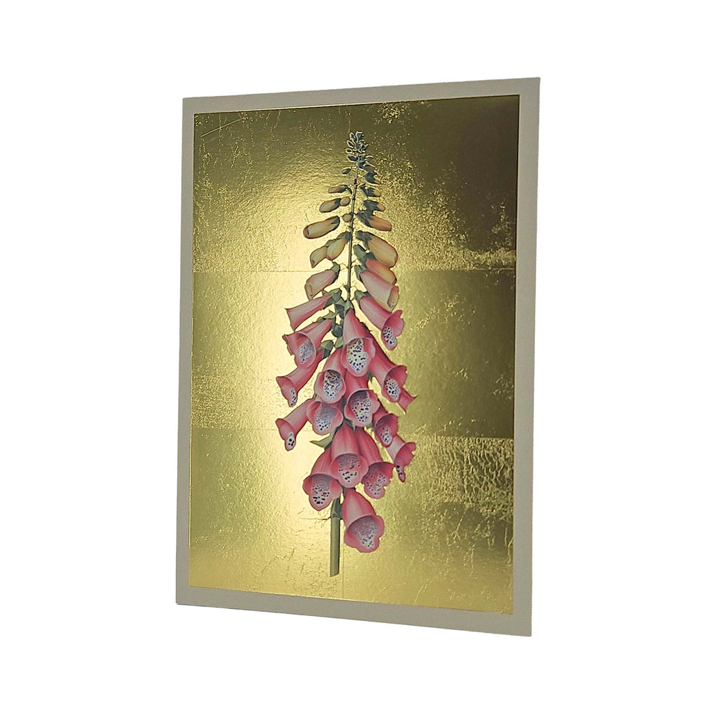 Foxglove Gold Foiled Art Card
