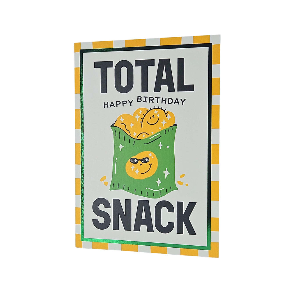 Total Snack Crisps Foiled Birthday Card