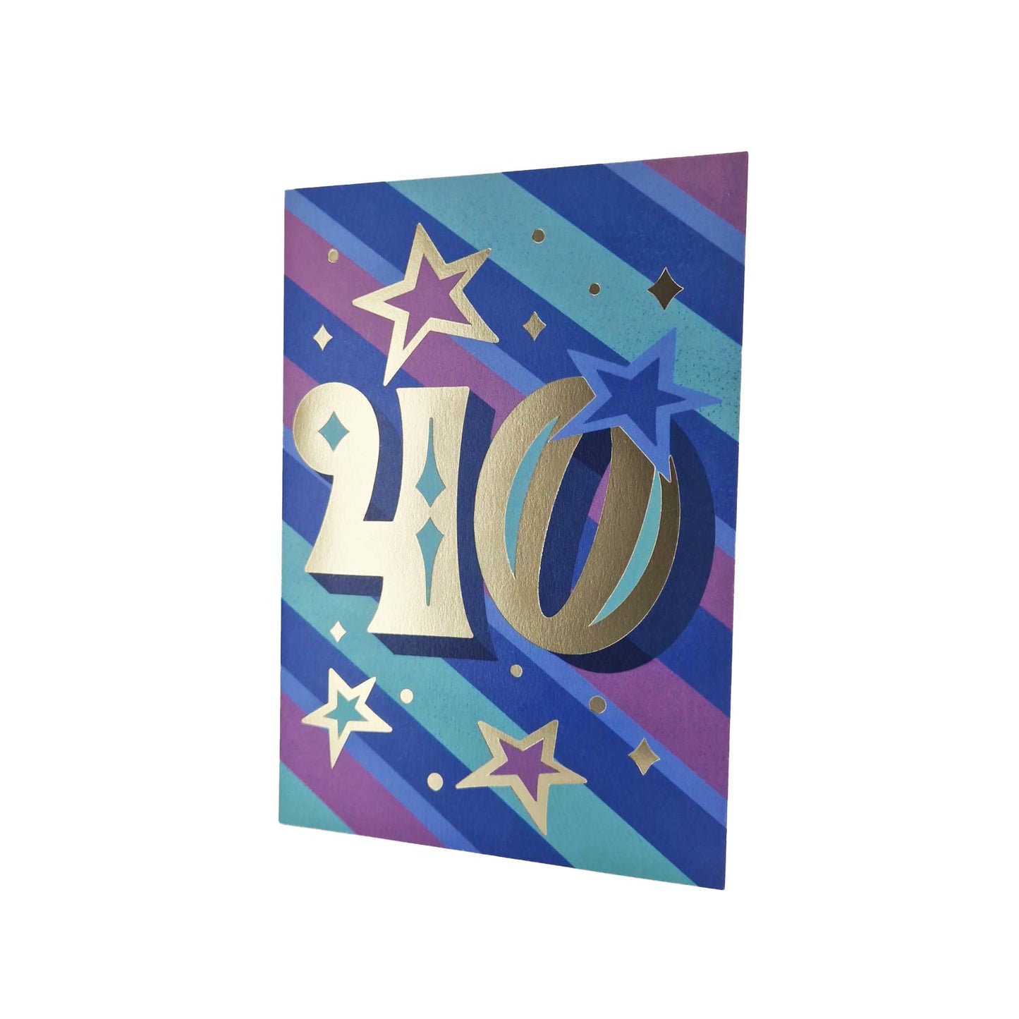 Gold Foiled 40th Birthday Card