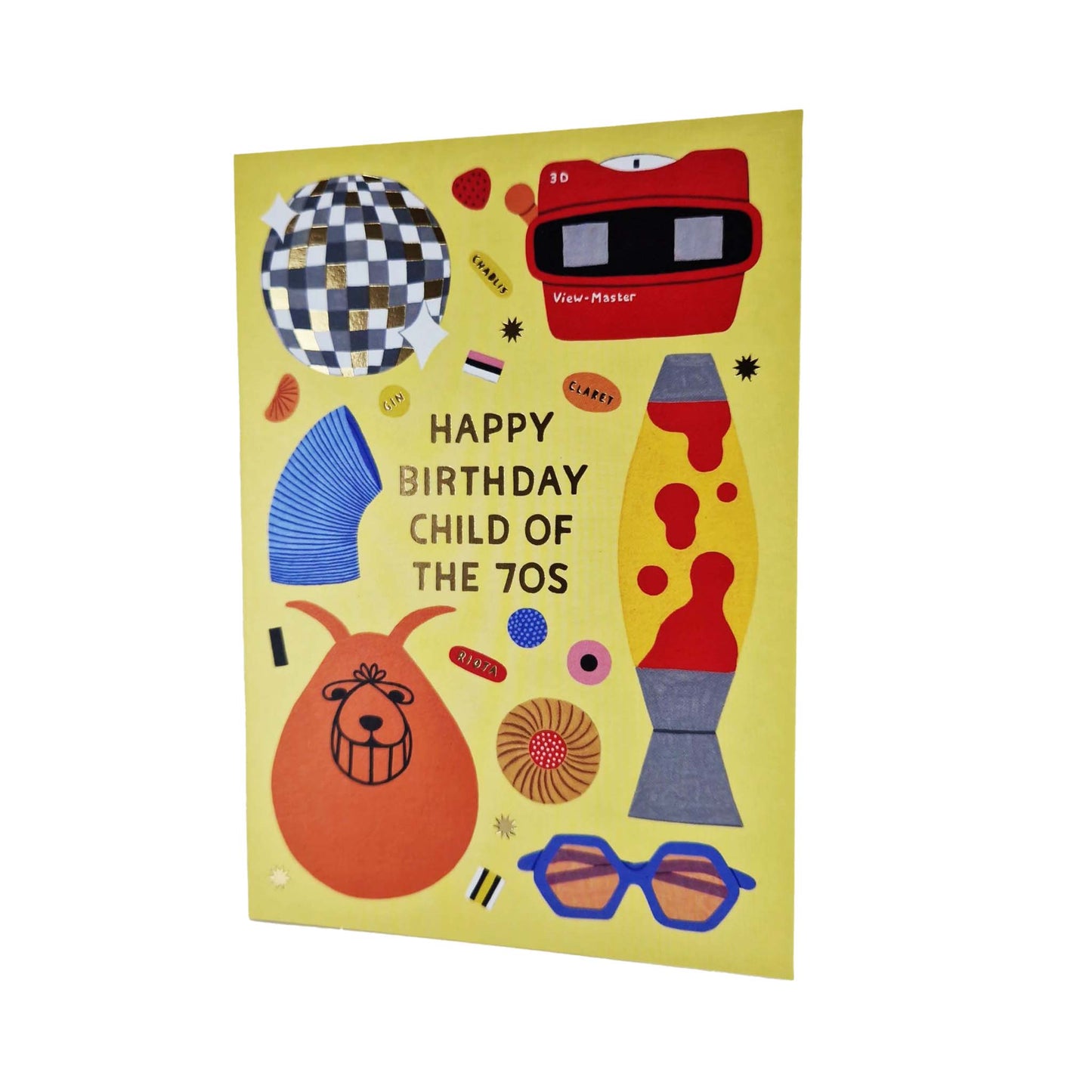 Child Of The 70s Gold Foiled Birthday Card