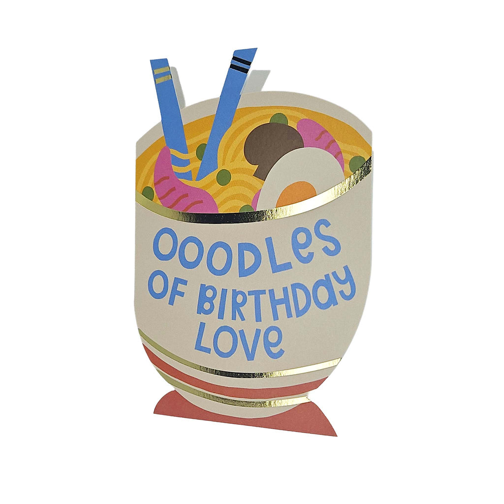 Oodles of Birthday Love Noodles Cutout Birthday Card