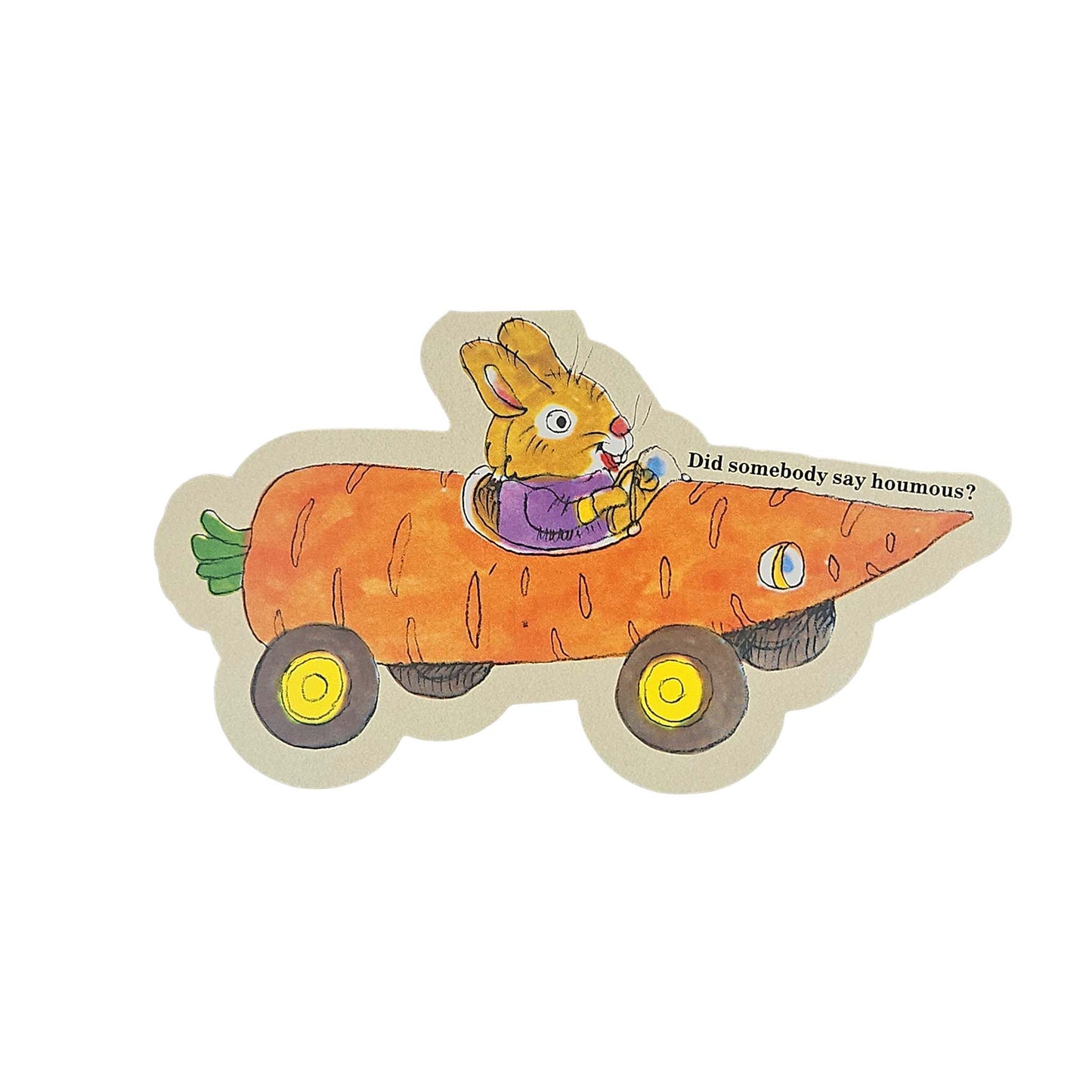 Carrot Bunny Car Richard Scarry Cutout Card