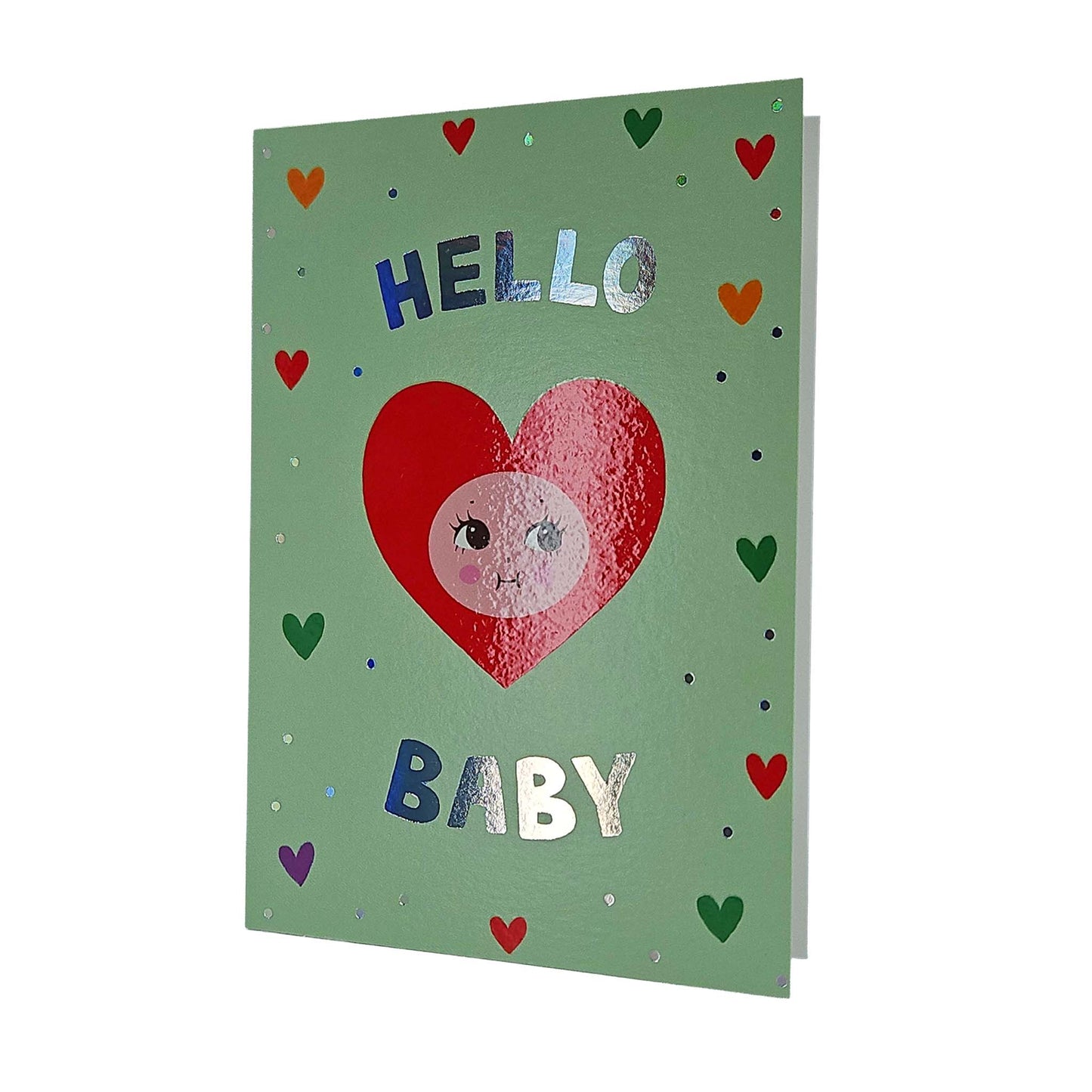 Hello Baby Heart New Baby Card