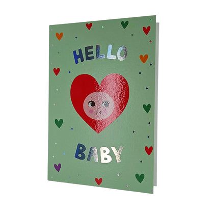 Hello Baby Heart New Baby Card