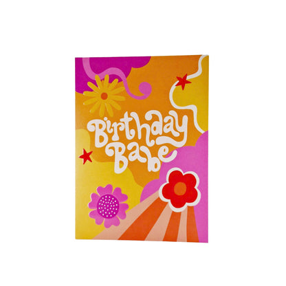 Birthday Babe embossed birthday card