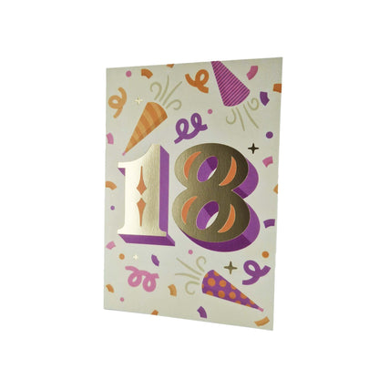 Gold Foiled 18th Birthday Card