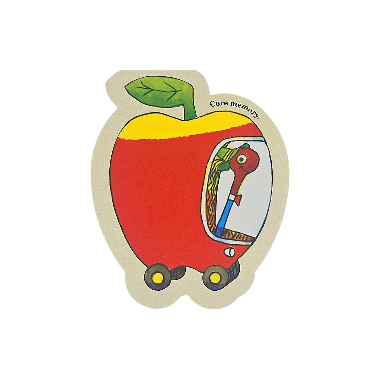 Lowly Worm Apple Car Richard Scarry Cutout Card