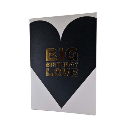 Big Birthday Love Black & Gold Foiled Birthday Card