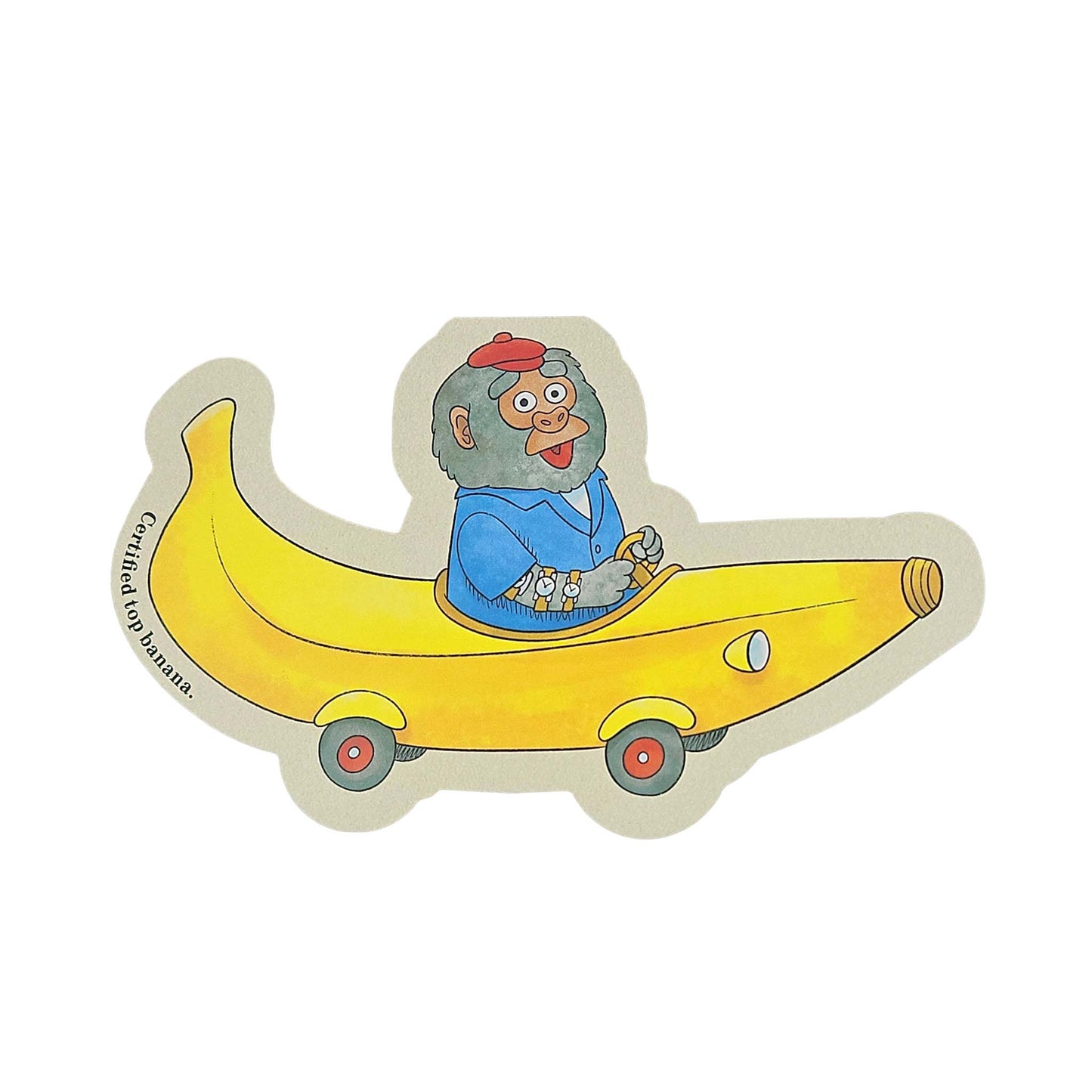 Bananas Gorilla Car Richard Scarry Cutout Card
