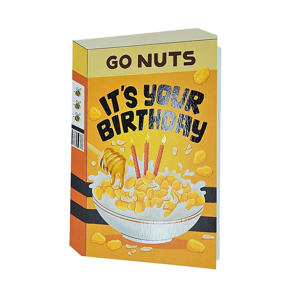 Go Nuts Cereal Spot Gloss Birthday Card