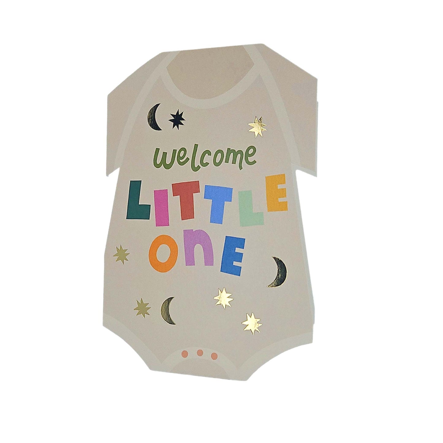 Welcome Little One Baby Grow Cutout New Baby Card