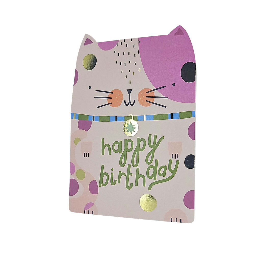 Happy Birthday Cat Cutout Birthday Card