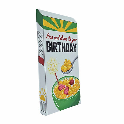 Rise and Shine Cereal Spot Gloss Birthday Card