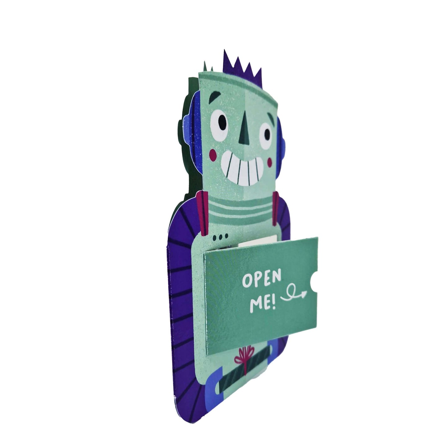 Robot Die Cut Kids Birthday Card