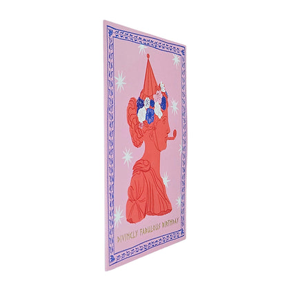 Divinely Fabulous Greek Goddess Gold Foiled Birthday Card