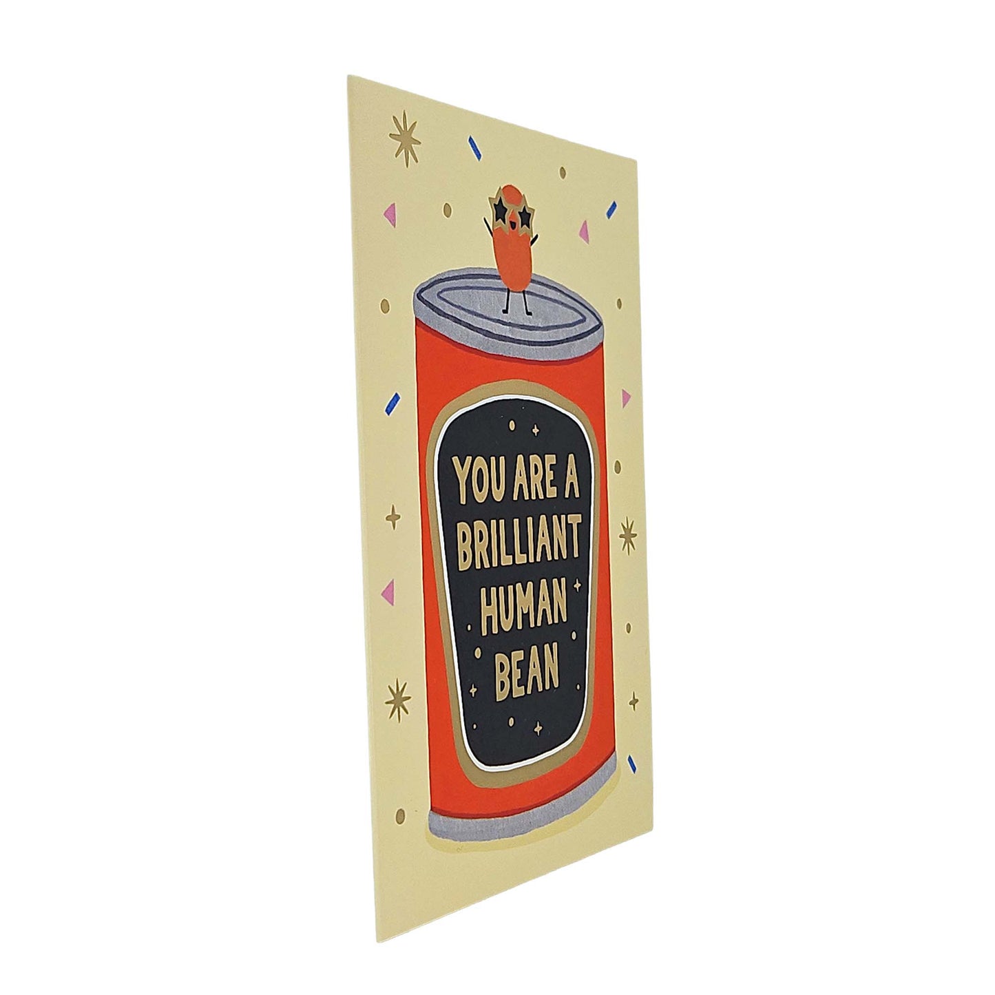 Brilliant Human Bean Gold Foiled Congratulations Card