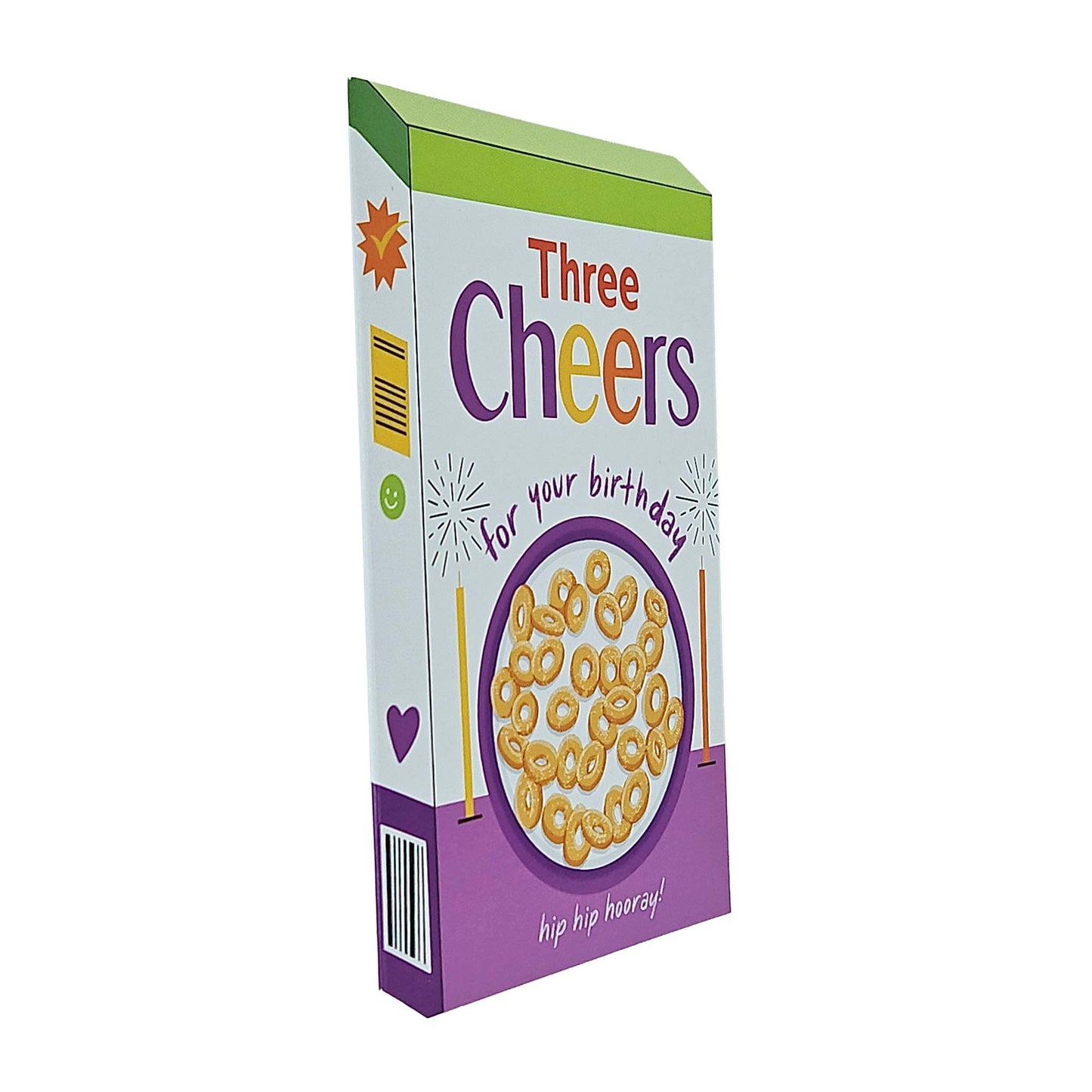 Three Cheers Cereal Spot Gloss Birthday Card