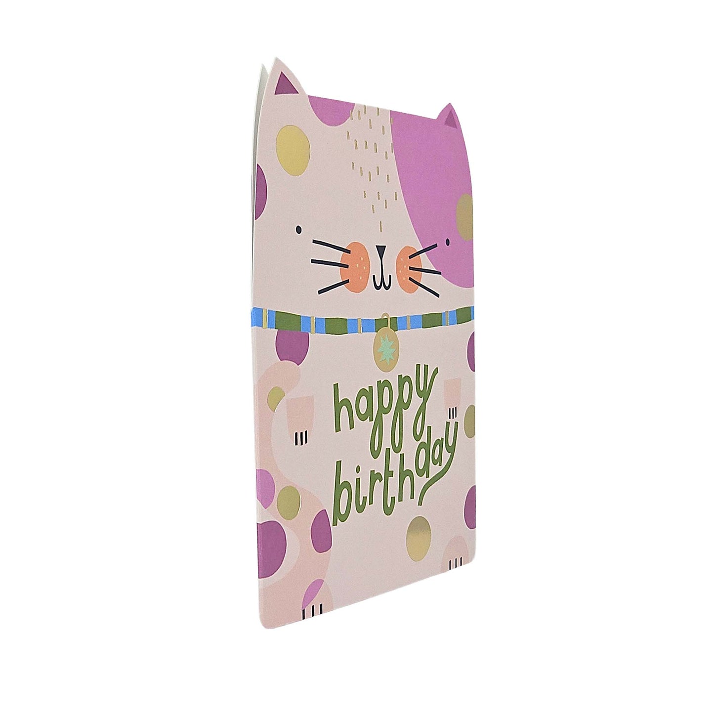 Happy Birthday Cat Cutout Birthday Card