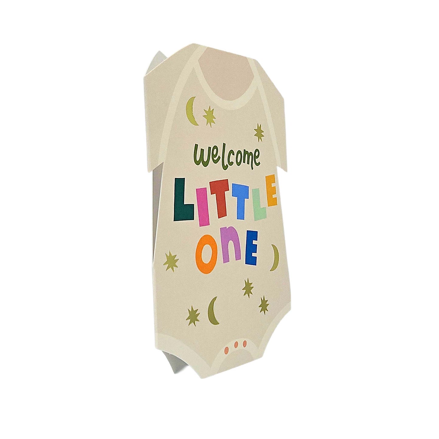 Welcome Little One Baby Grow Cutout New Baby Card