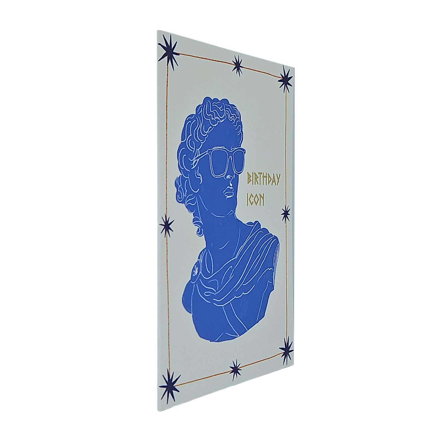 Birthday Icon Greek God Gold Foiled Birthday Card