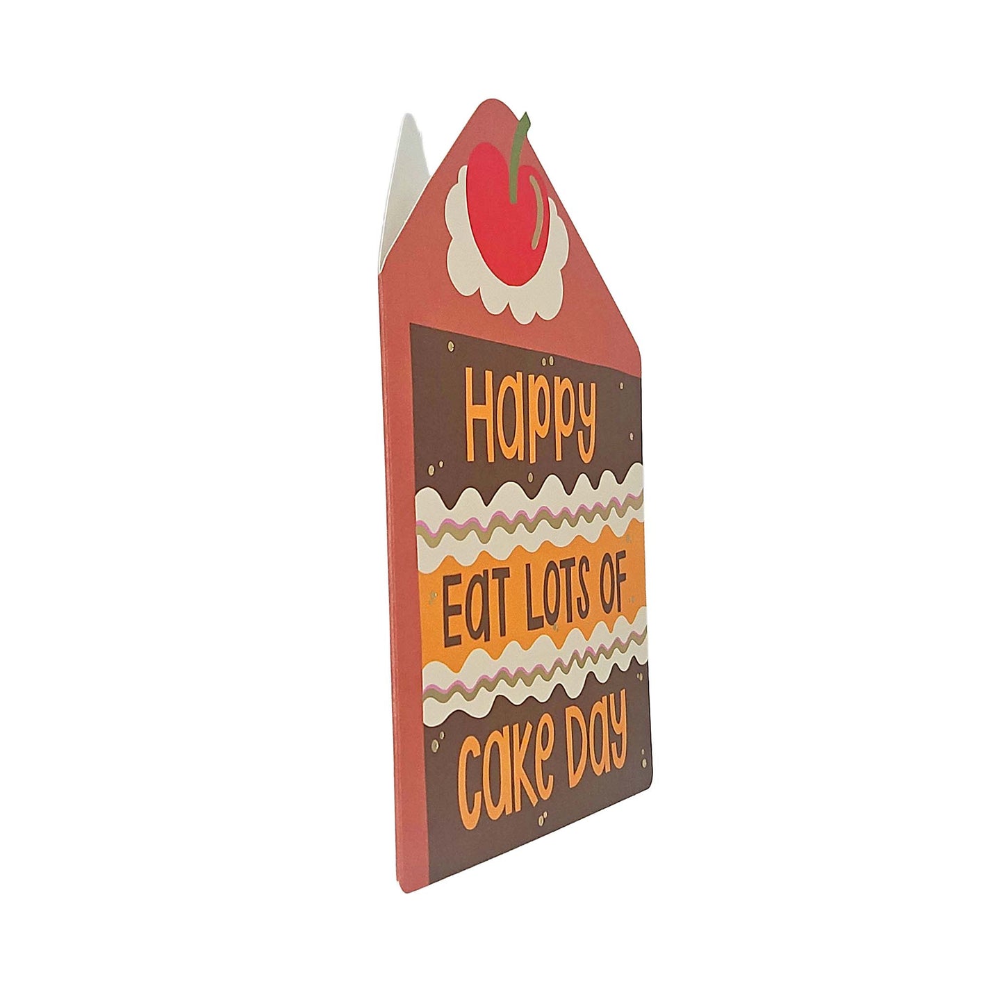 Happy Eat Lots of Cake Day Cutout Birthday Card