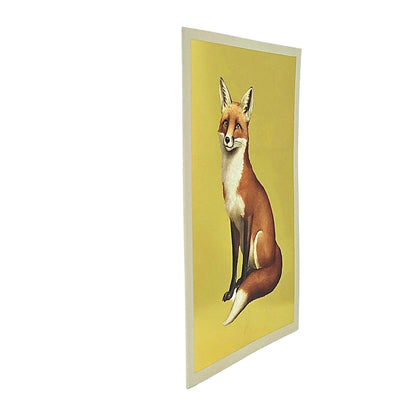 Red Fox Gold Foiled Art Card