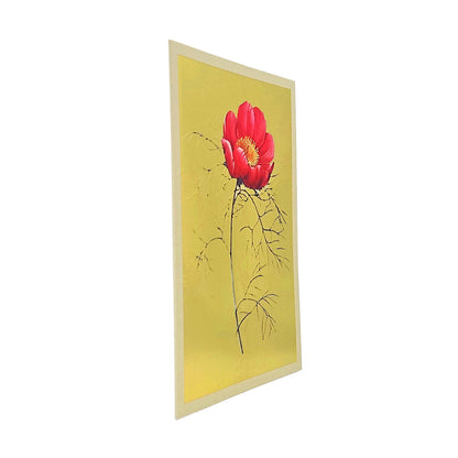 Pink Peony Gold Foiled Art Card