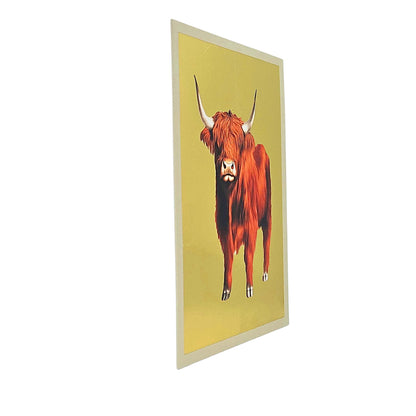 Highland Cow Gold Foiled Art Card