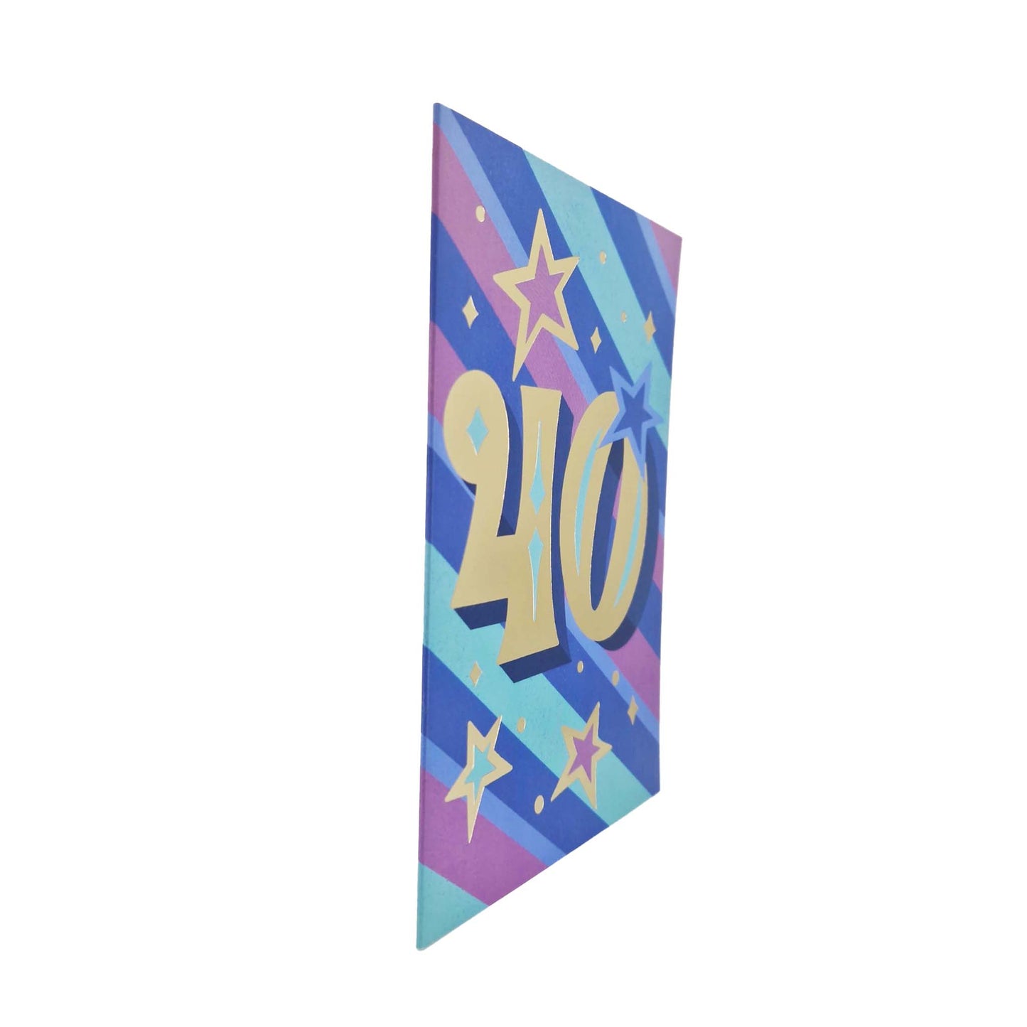 Gold Foiled 40th Birthday Card