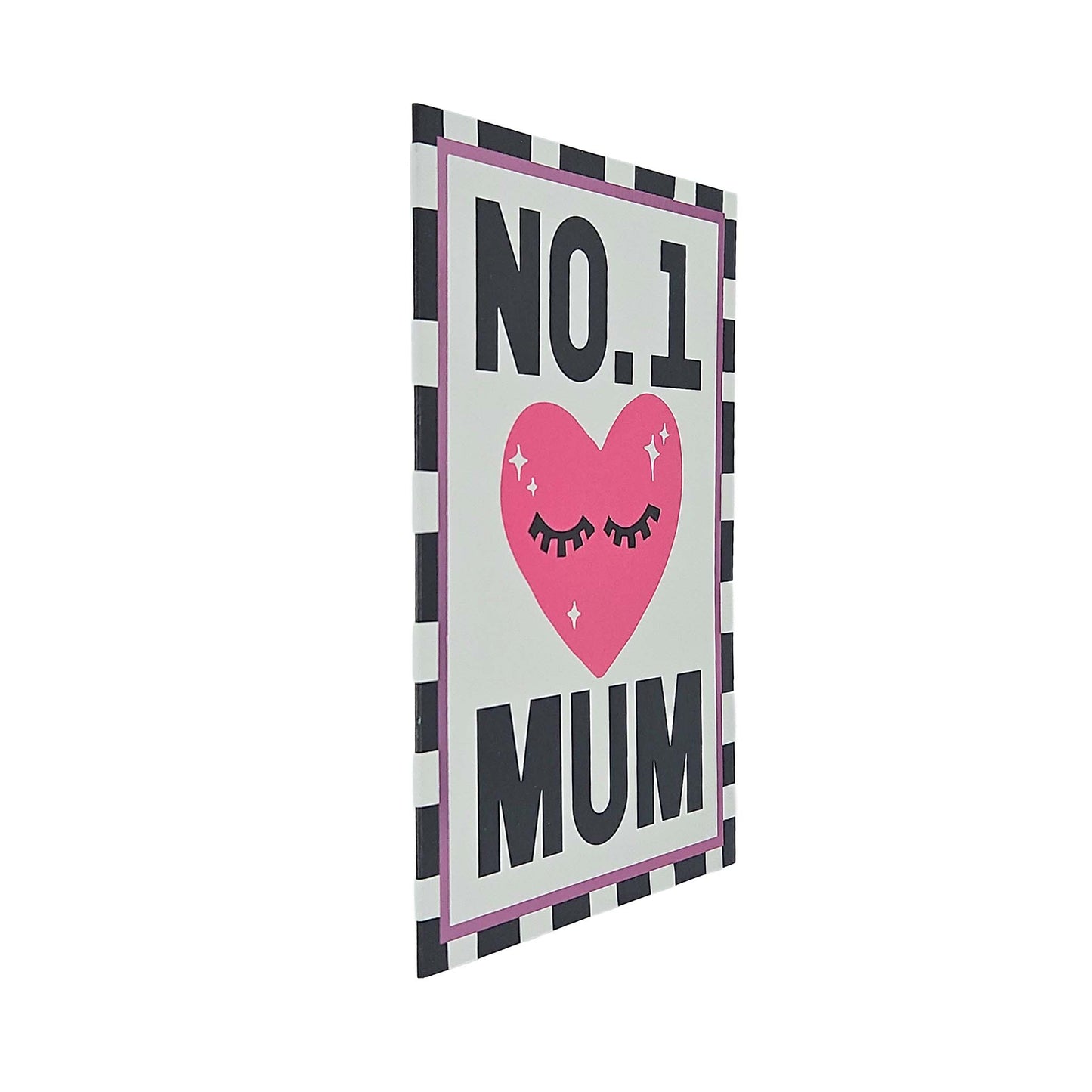 No.1 Mum Eyelash Heart Foiled Mother's Day Card