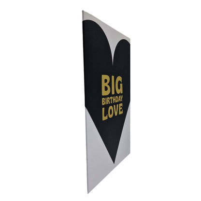 Big Birthday Love Black & Gold Foiled Birthday Card