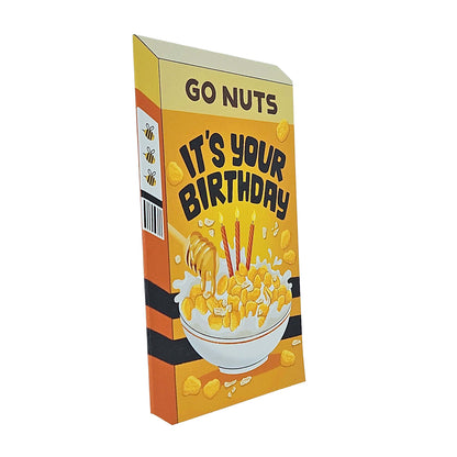 Go Nuts Cereal Spot Gloss Birthday Card