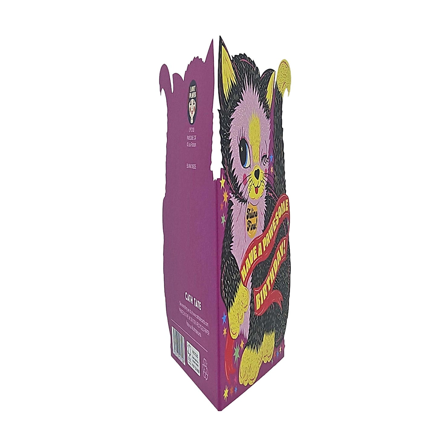 Pawesome Birthday Cat Cutout Birthday Card