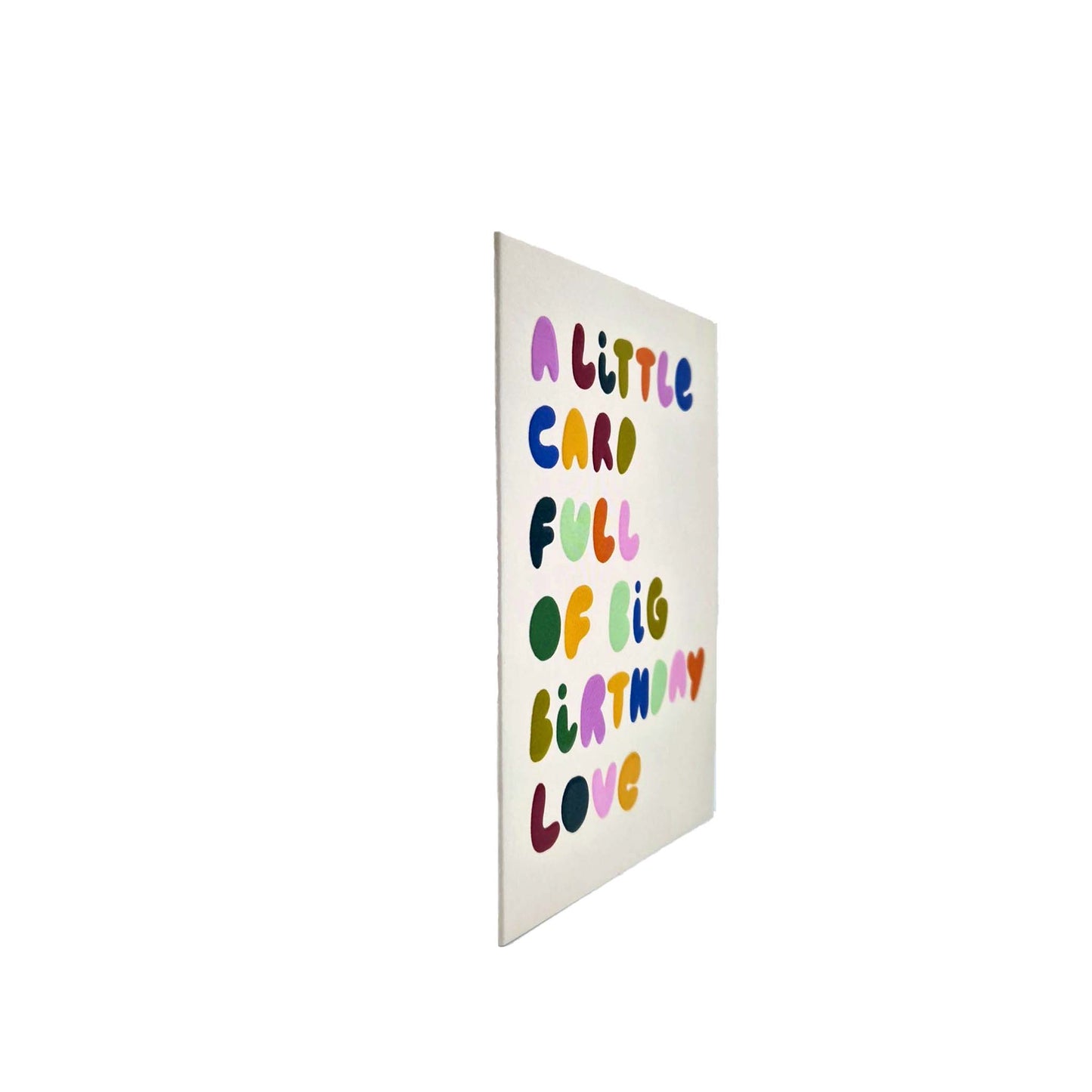 Little Card Full Of Big Birthday Love embossed mini birthday card