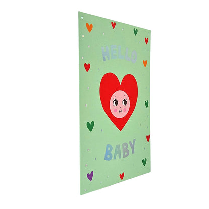 Hello Baby Heart New Baby Card