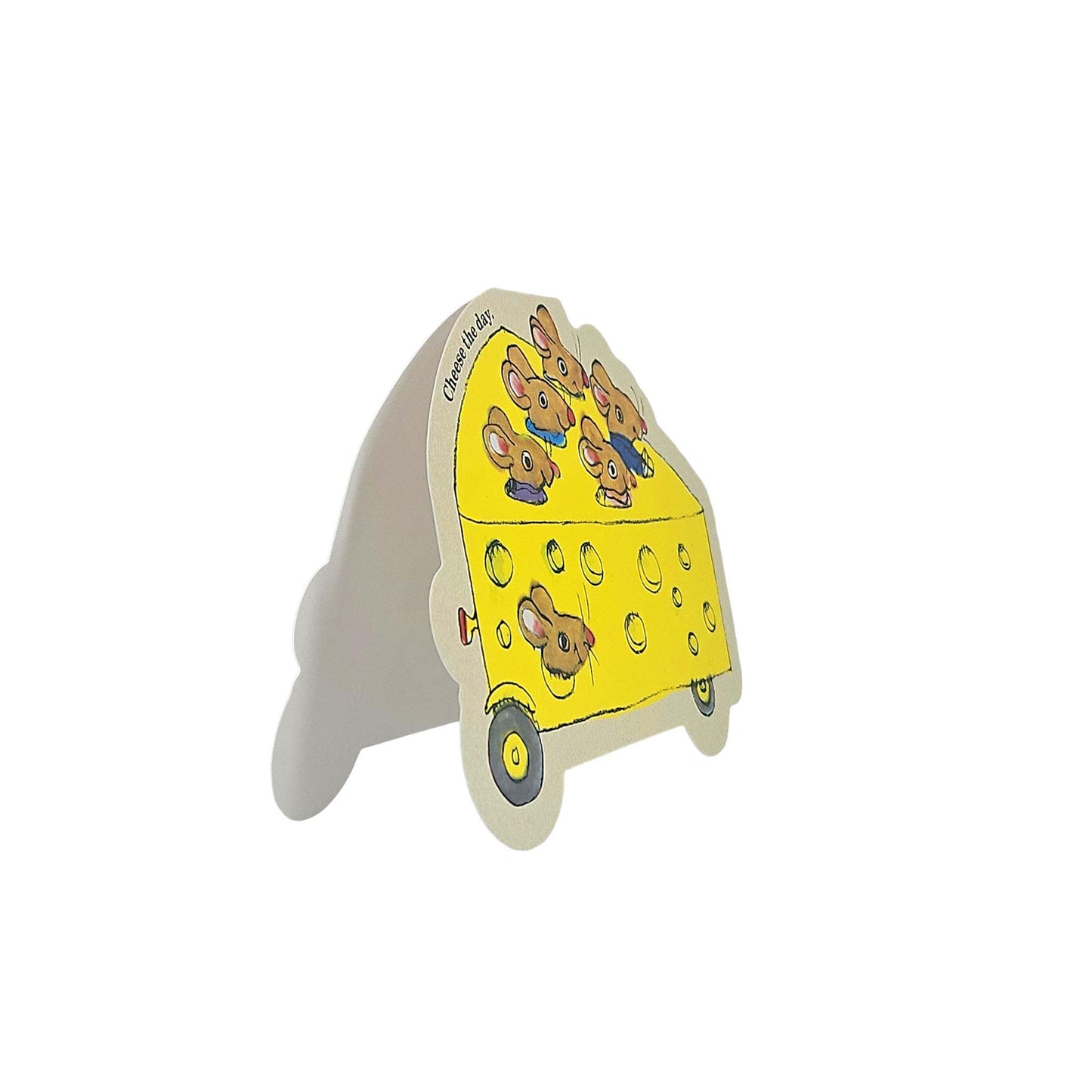 Cheese Mouse Car Richard Scarry Cutout Card