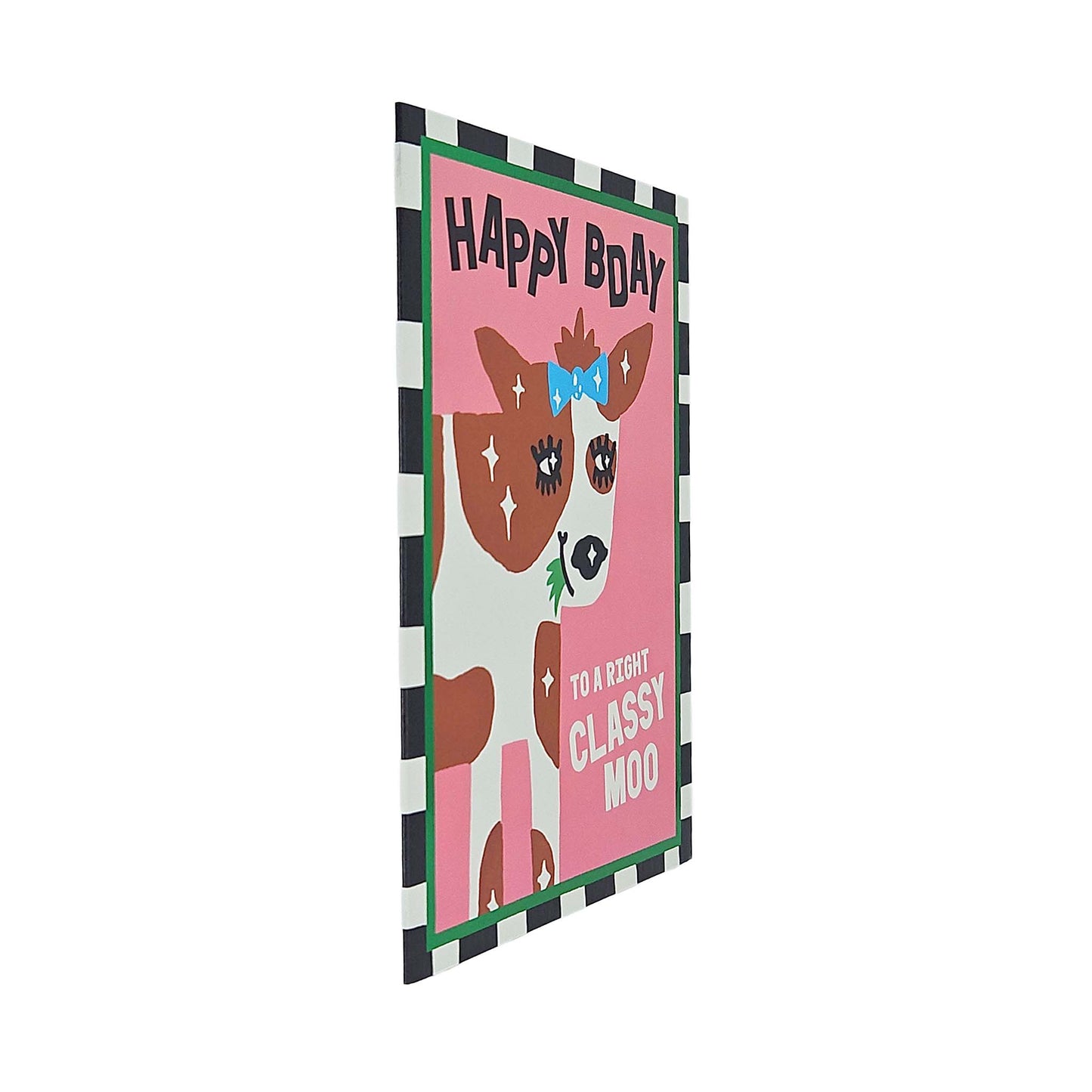 Happy Birthday Classy Moo Cow Birthday Card