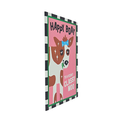 Happy Birthday Classy Moo Cow Birthday Card