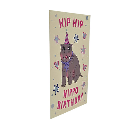 Hip Hip Hippo Birthday Card