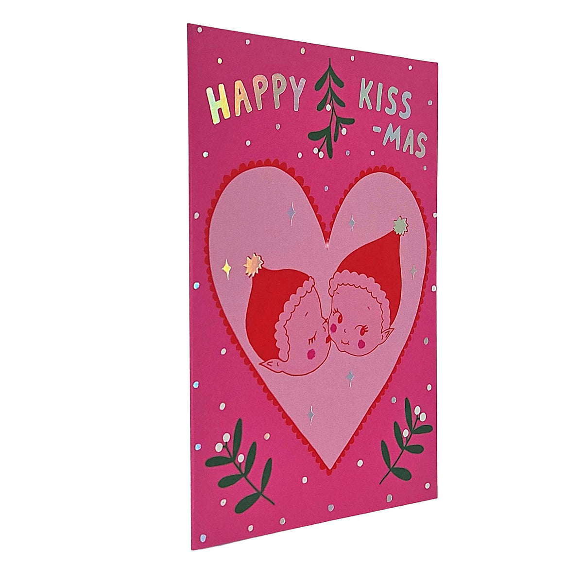 Merry Kiss-Mas Cherubs Christmas Card