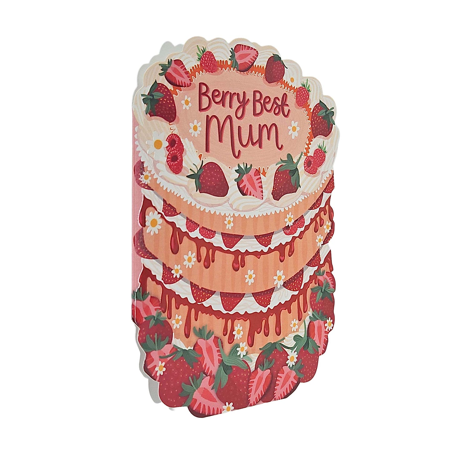 Berry Best Mum Spot Varnish Cutout Cake Mother's Day Card