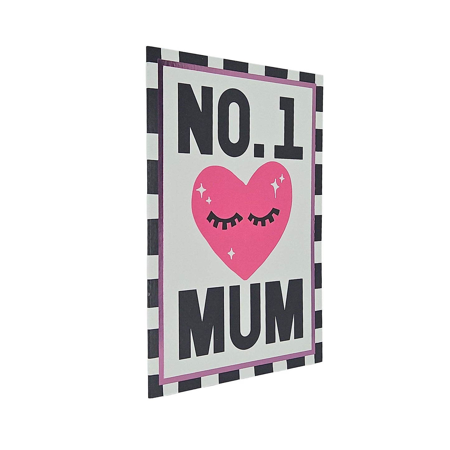 No.1 Mum Eyelash Heart Foiled Mother's Day Card