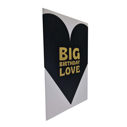 Big Birthday Love Black & Gold Foiled Birthday Card