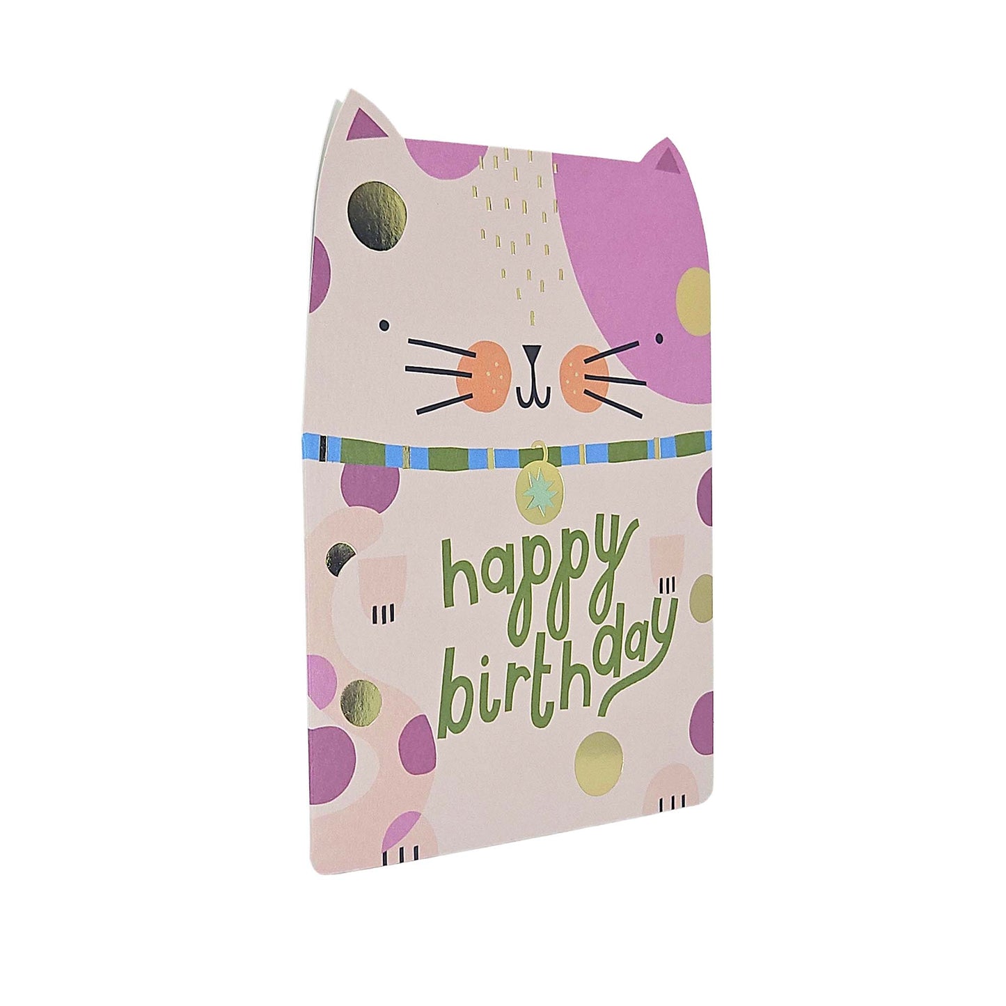 Happy Birthday Cat Cutout Birthday Card