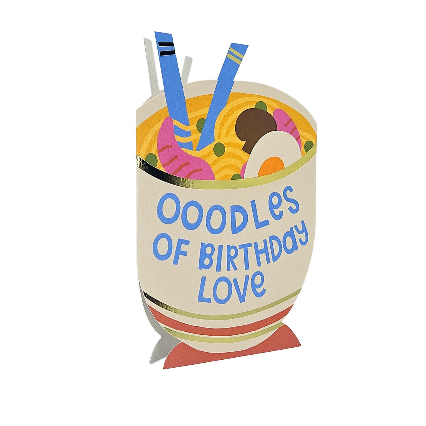 Oodles of Birthday Love Noodles Cutout Birthday Card