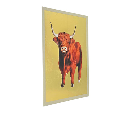 Highland Cow Gold Foiled Art Card