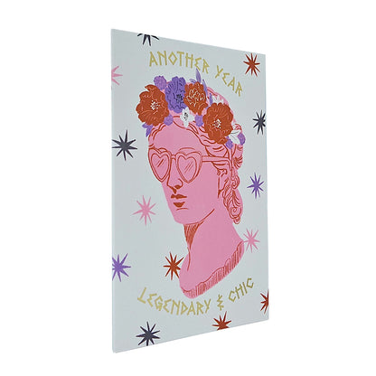 Legendary & Chic Greek Goddess Gold Foiled Birthday Card