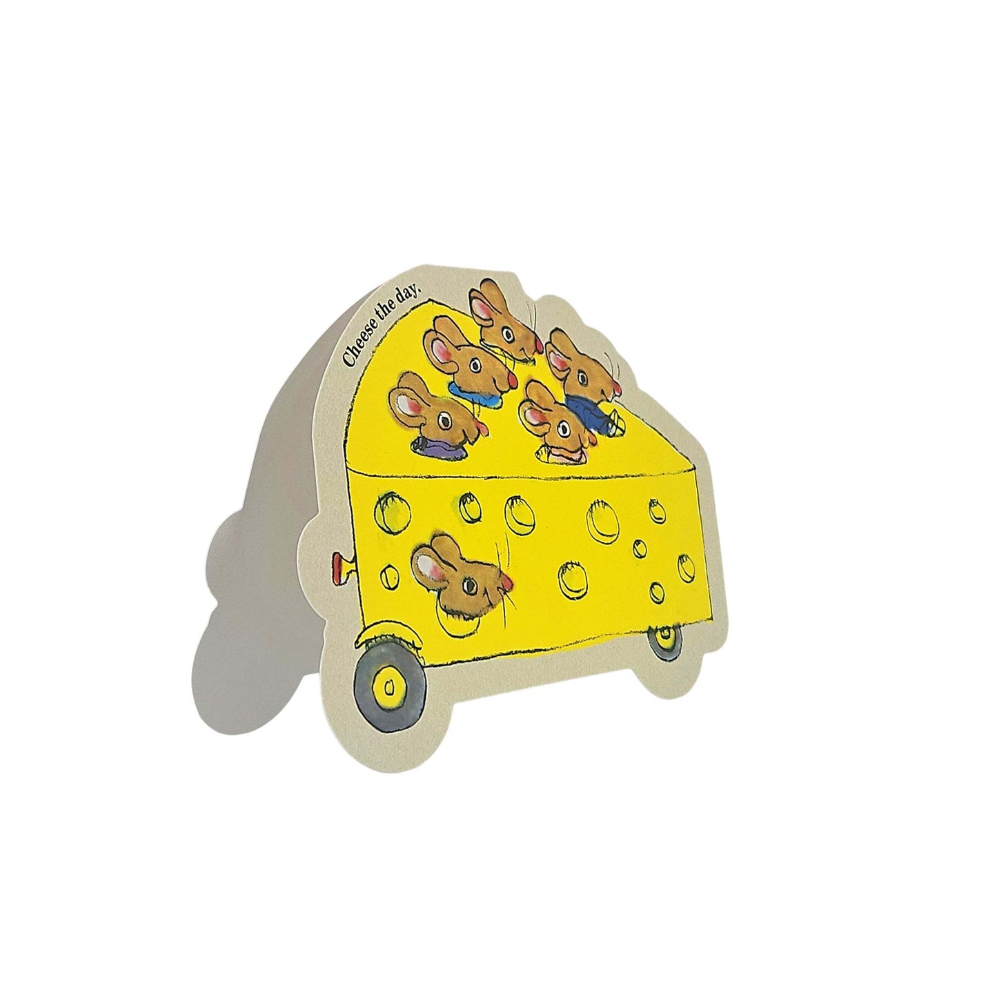 Cheese Mouse Car Richard Scarry Cutout Card